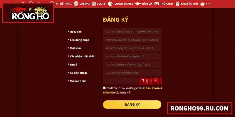 Hướng dẫn quy trình tham gia sân chơi RONGHO99